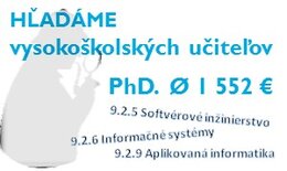 Výberové konanie na obsadenie miest vysokoškolských učiteľov