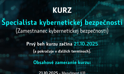 Kurz: Špecialista kybernetickej bezpečnosti