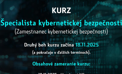Kurz: Špecialista kybernetickej bezpečnosti - 2. beh