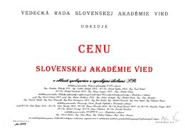 Cena SAV 2009 za výsledky v oblasti spolupráce s vysokými školami