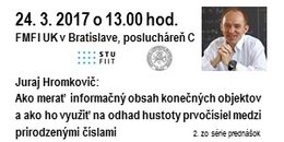 Ako merať informačný obsah konečných objektov a ako ho využiť na odhad hustoty prvočísiel medzi prirodzenými číslami 